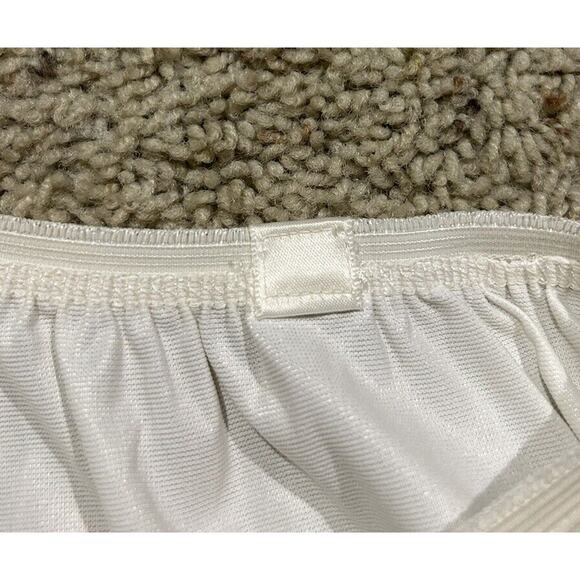 Vtg 60s SHADOWLINE size S HALF SLIP Maxi 36" Long Lace Slit Pillow Tab WHITE H24 - Picture 7 of 10